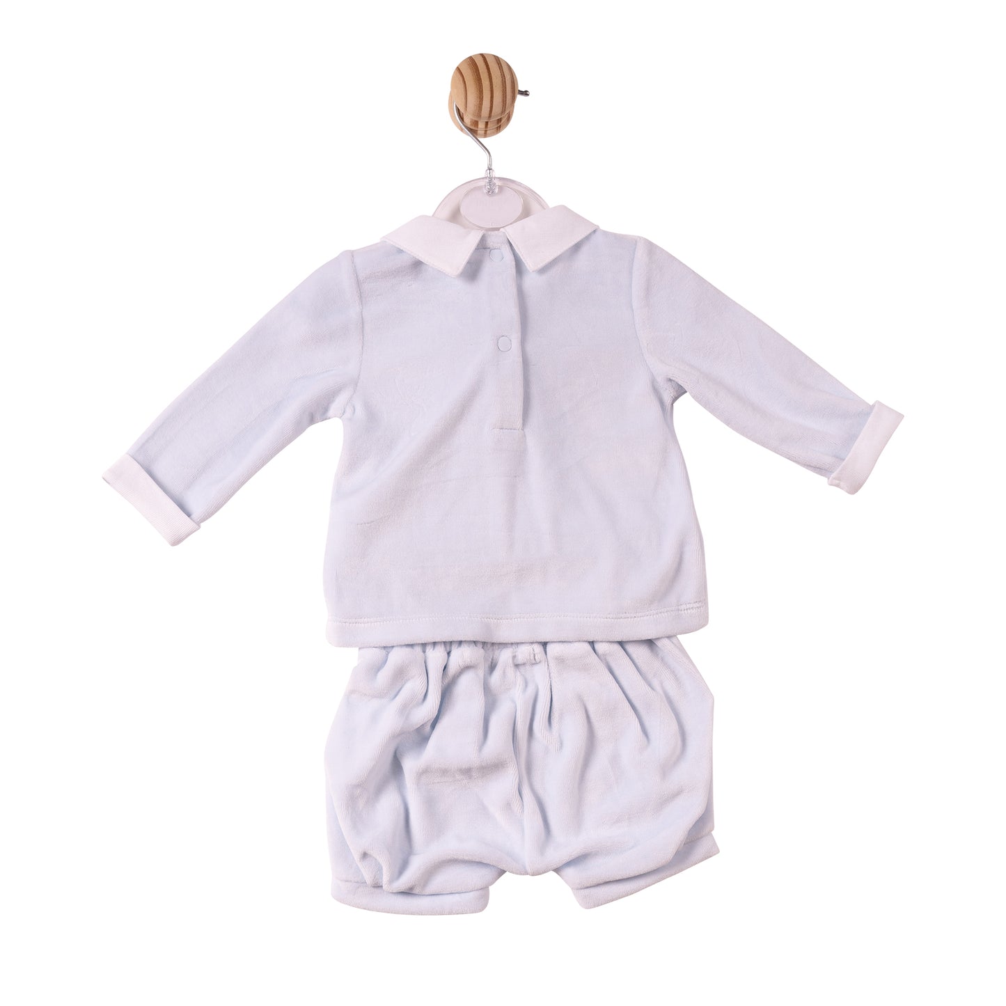 MB7293A - Top & Bloomer Short - Blue-Smocking - Pre Order