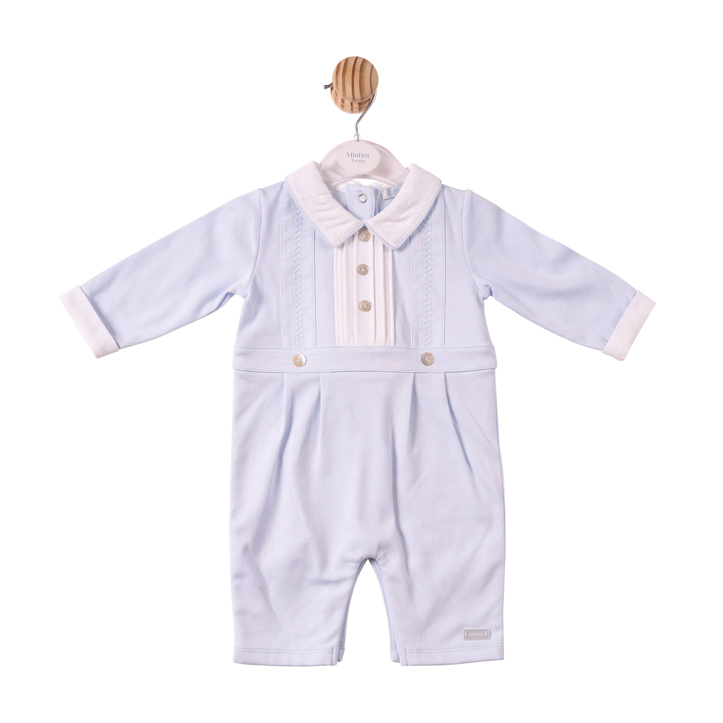 MB7297 - Romper - Blue-Interlock/Pique - Pre Order
