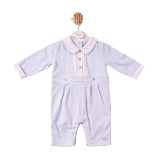 MB7297 - Romper - Blue-Interlock/Pique - Pre Order