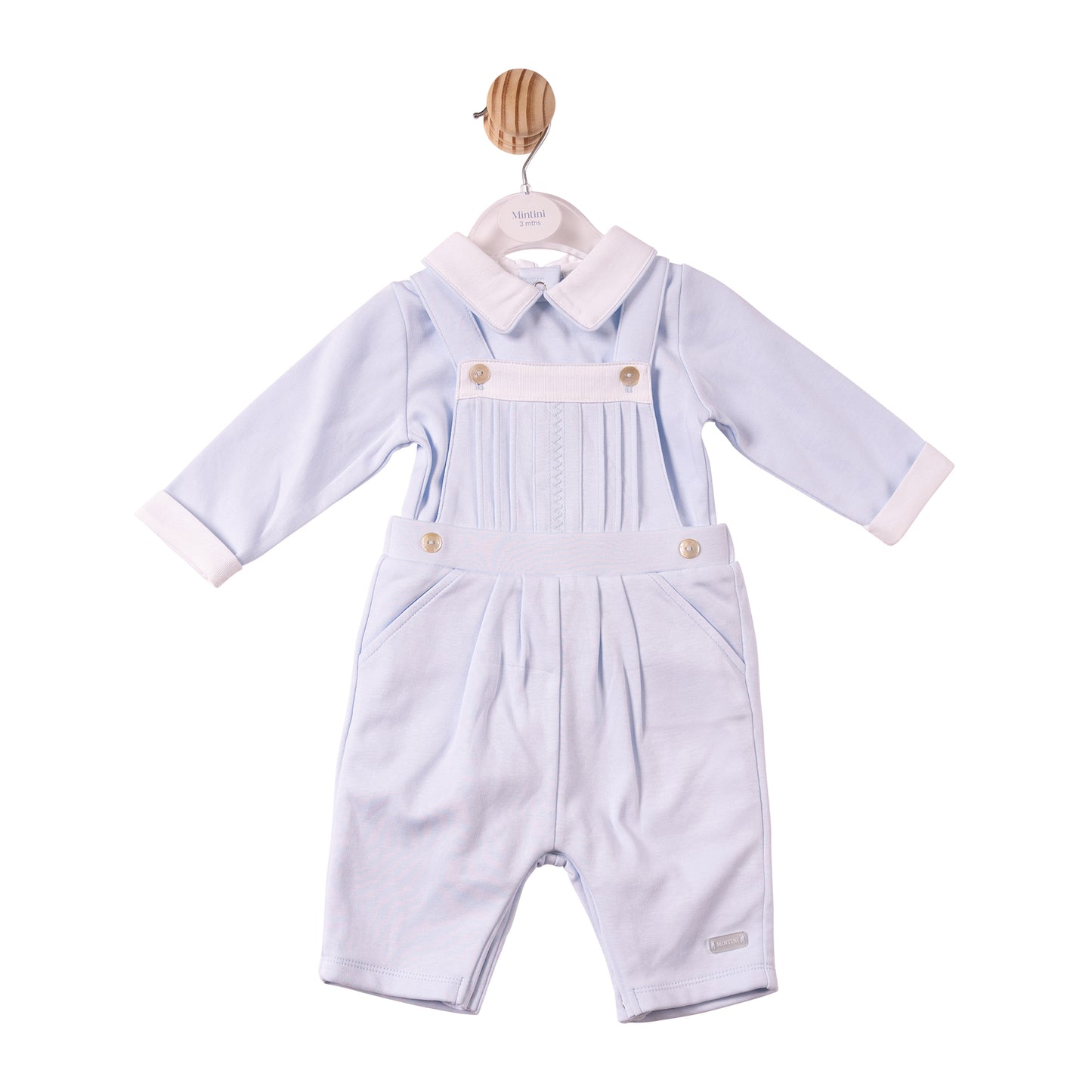 MB7299A - Top & Dungaree - Blue-Interlock/Pique - Pre Order