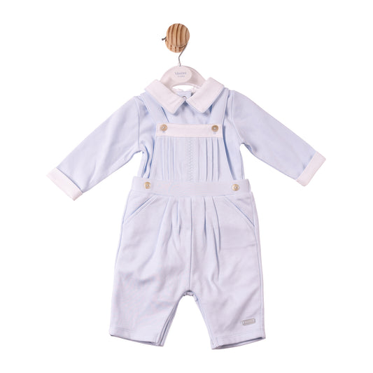 MB7299 - Top & Dungaree - Blue-Interlock/Pique - Pre Order