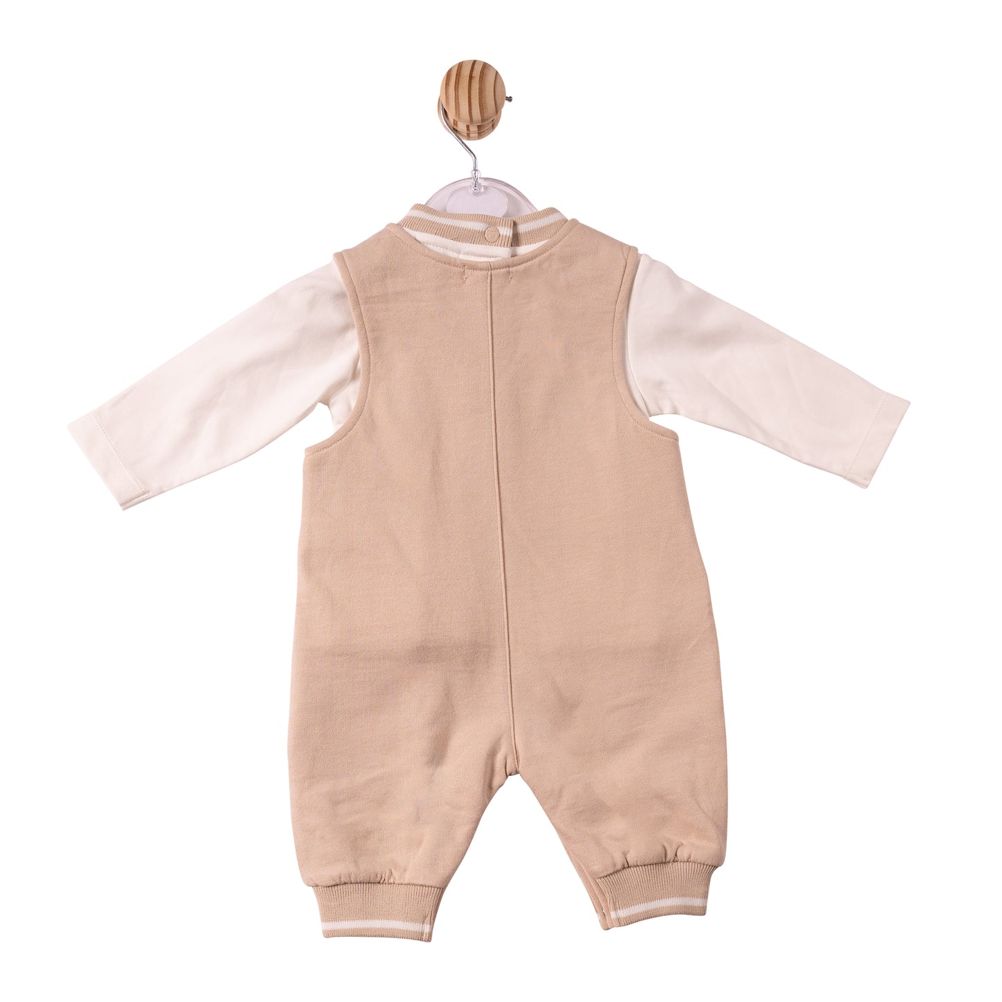 MB7308 - Top & Dungaree Ivory/Beige - Mintini Bear- Pre Order