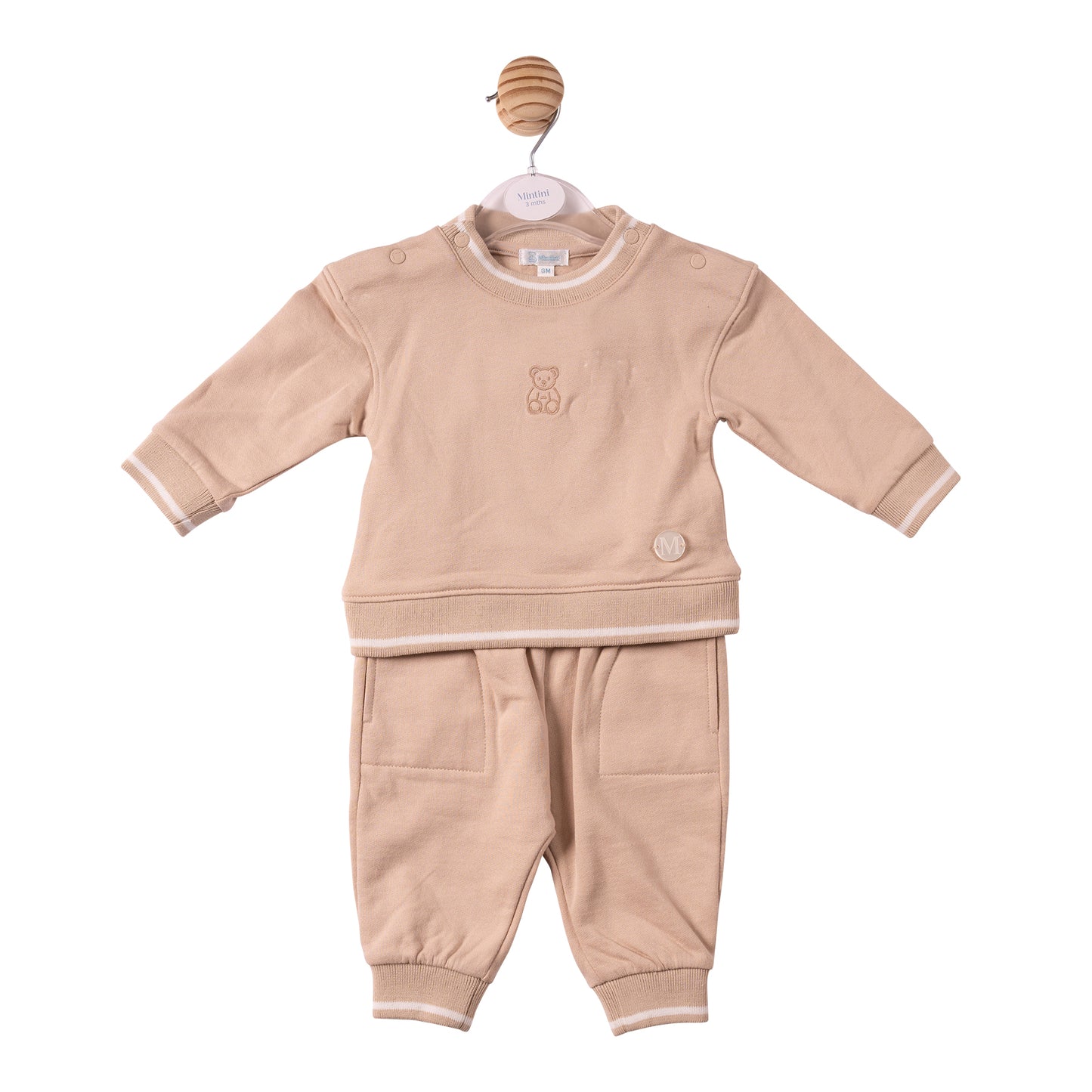 MB7309A - 2pc Jogset -Beige - Mintini Bear- Pre Order