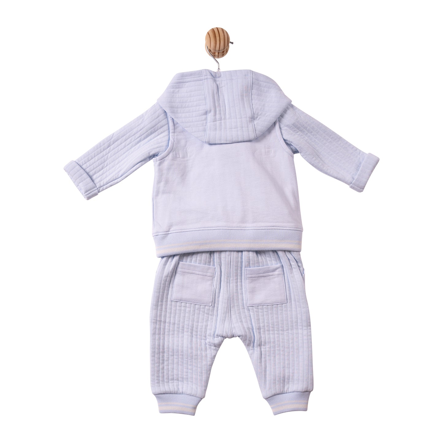 MB7333 - Top, Trouser & Gilet - Blue-Drop Needle/French Terry - Pre Order