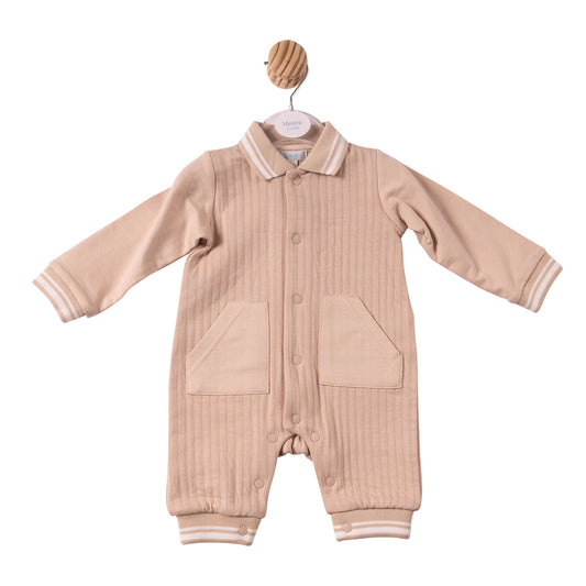 MB7335 - Romper- Beige - Drop Needle/French Terry - Pre Order