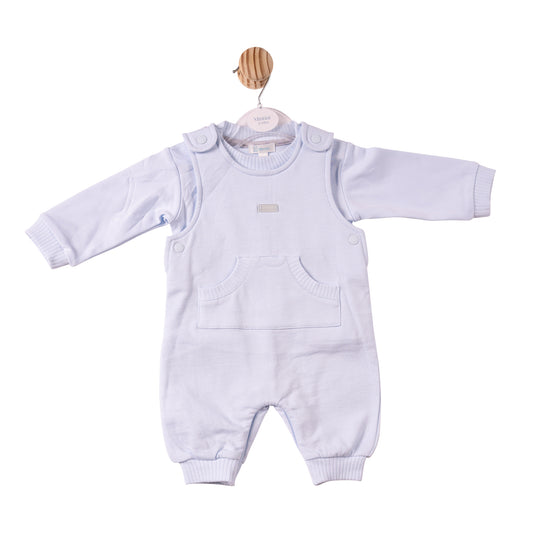 MB7357- Top & Dungaree - Blue- Brushed back Fleece - Pre Order