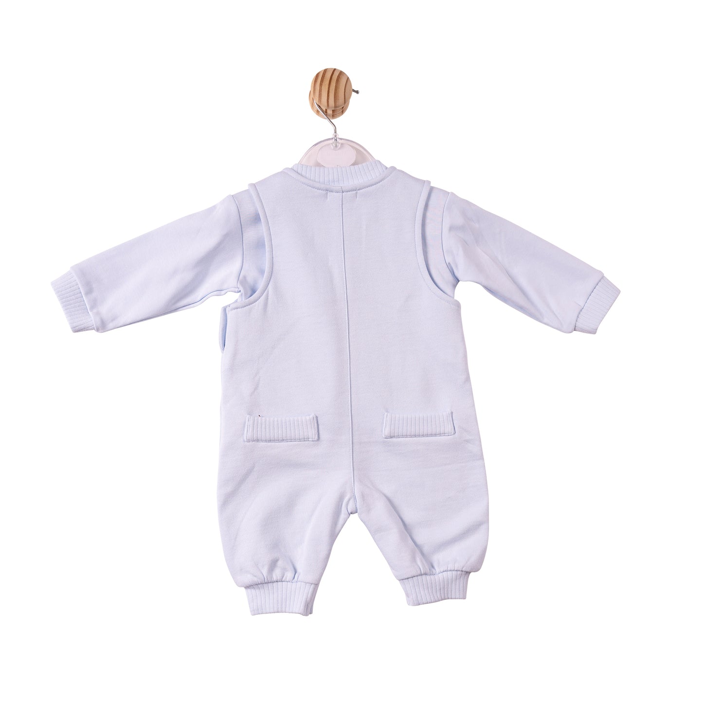 MB7357- Top & Dungaree - Blue- Brushed back Fleece - Pre Order