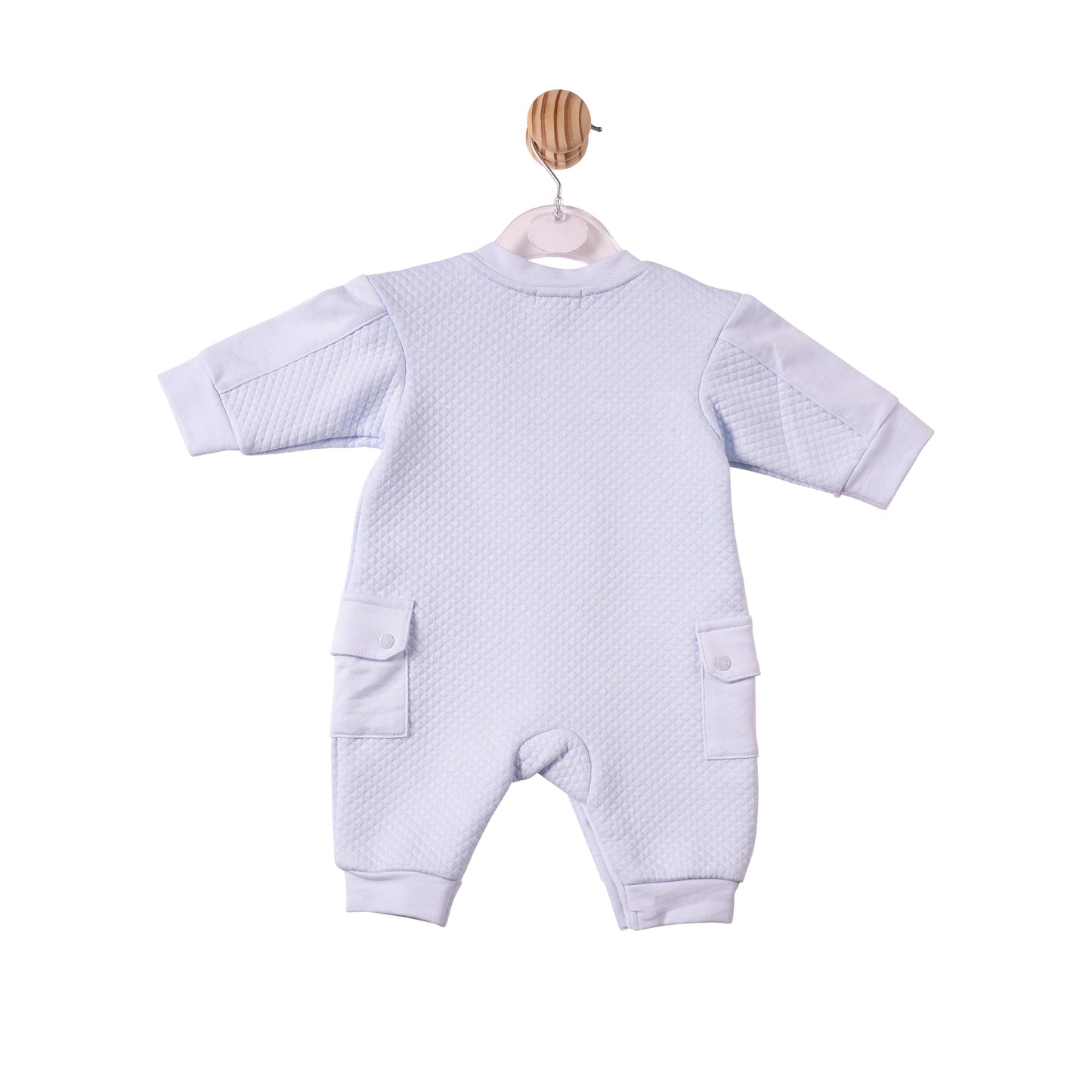 MB7379- Romper- Blue- Square Jacquard- Pre Order