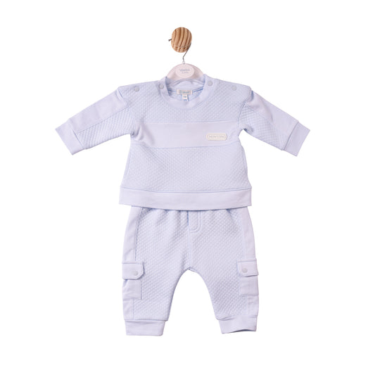 MB7381B- Jogset- Blue- Square Jacquard- Pre Order