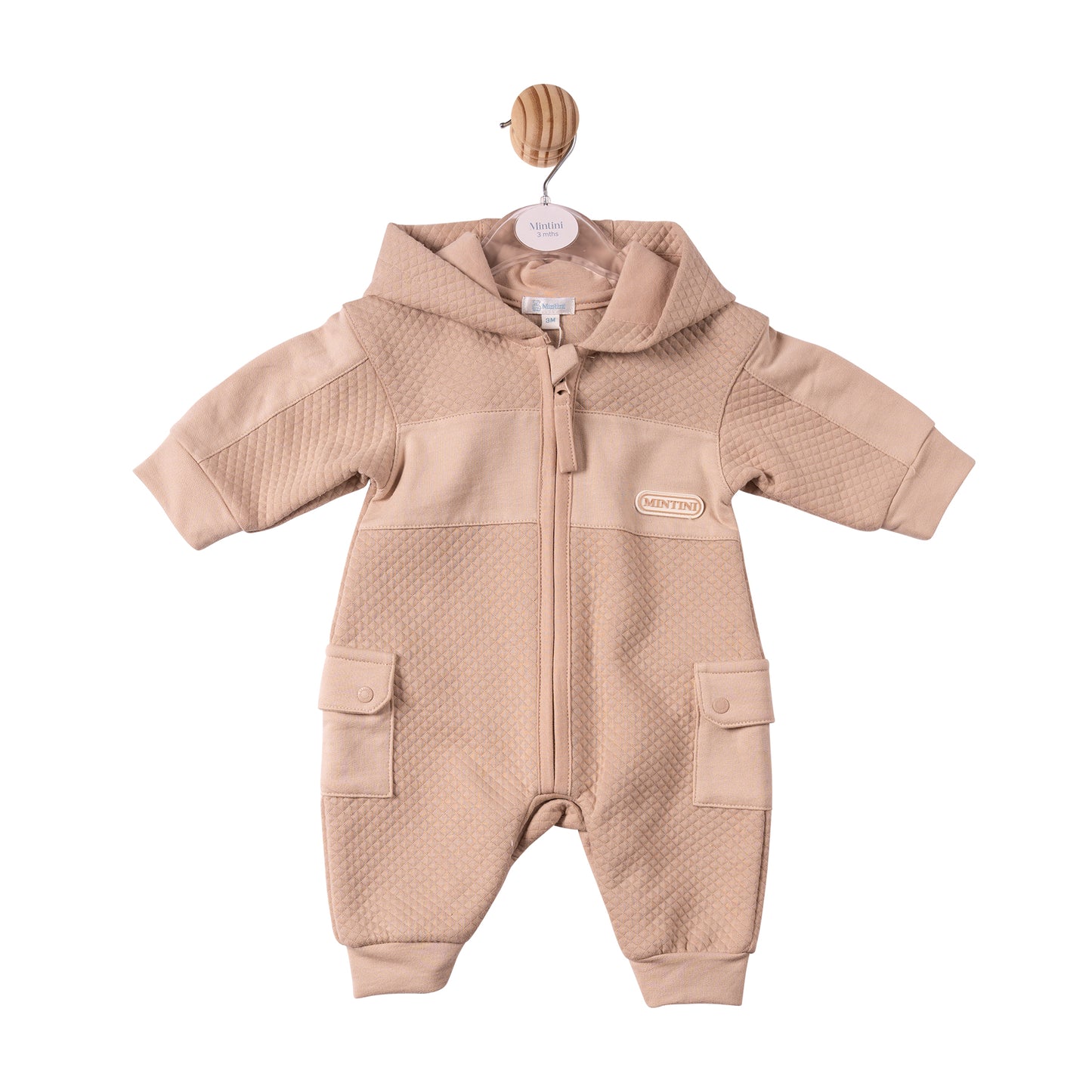 MB7386 - Romper - Beige - Square Jacquard - Pre Order