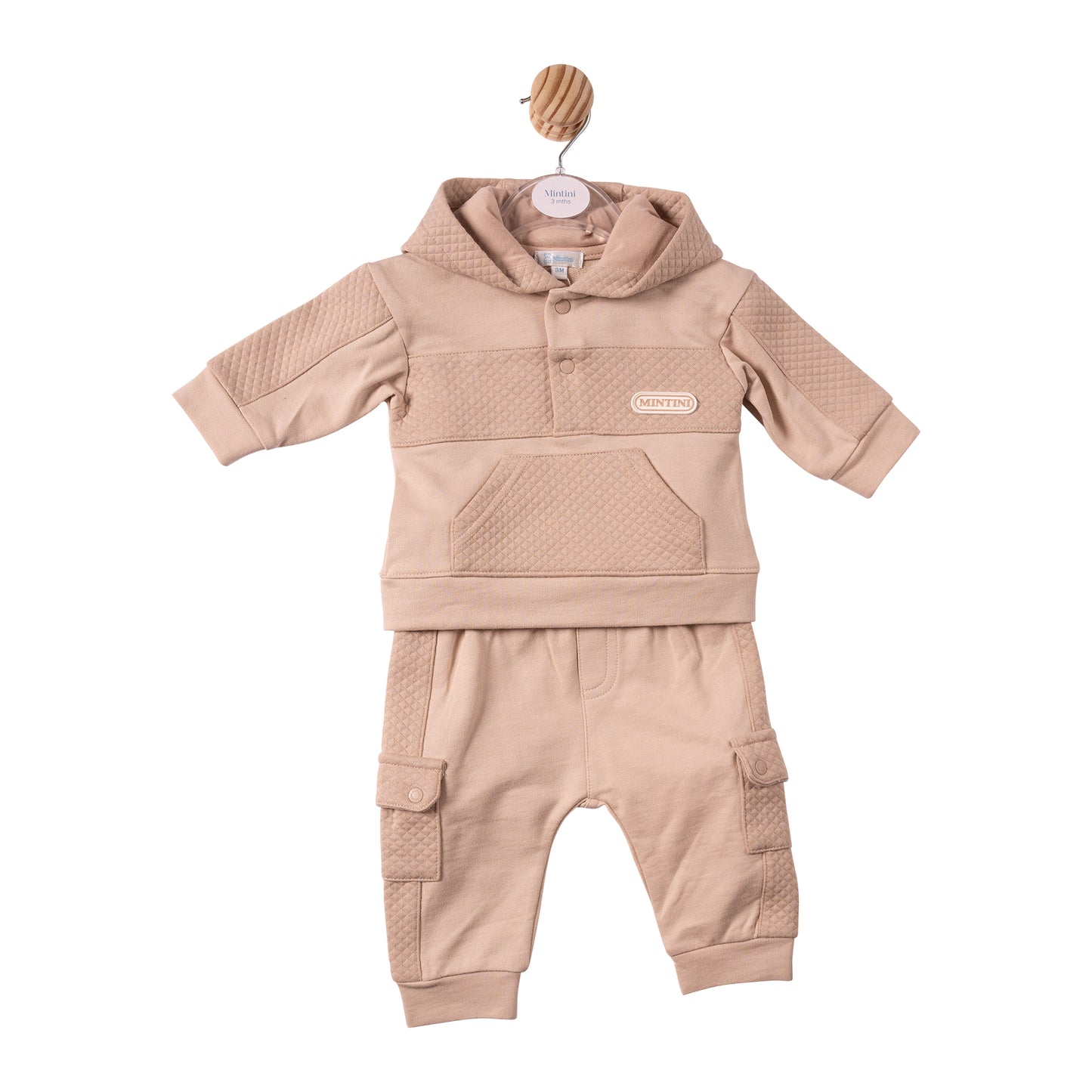MB7389A - Jogset- Beige - Square Jacquard - Pre Order