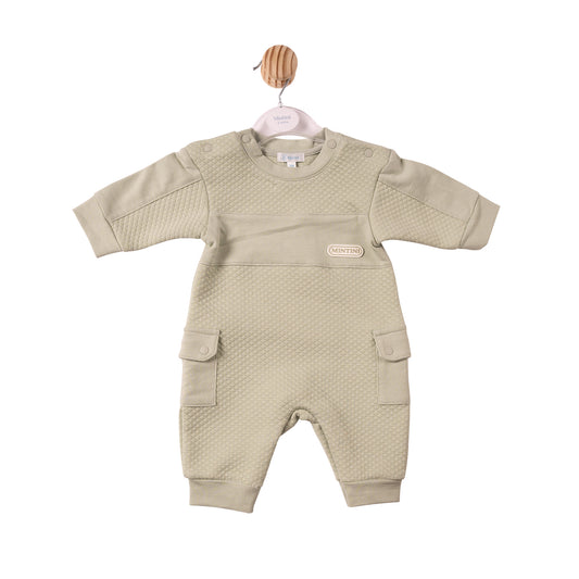 MB7391 - Romper - Sage - Square Jacquard - Pre Order