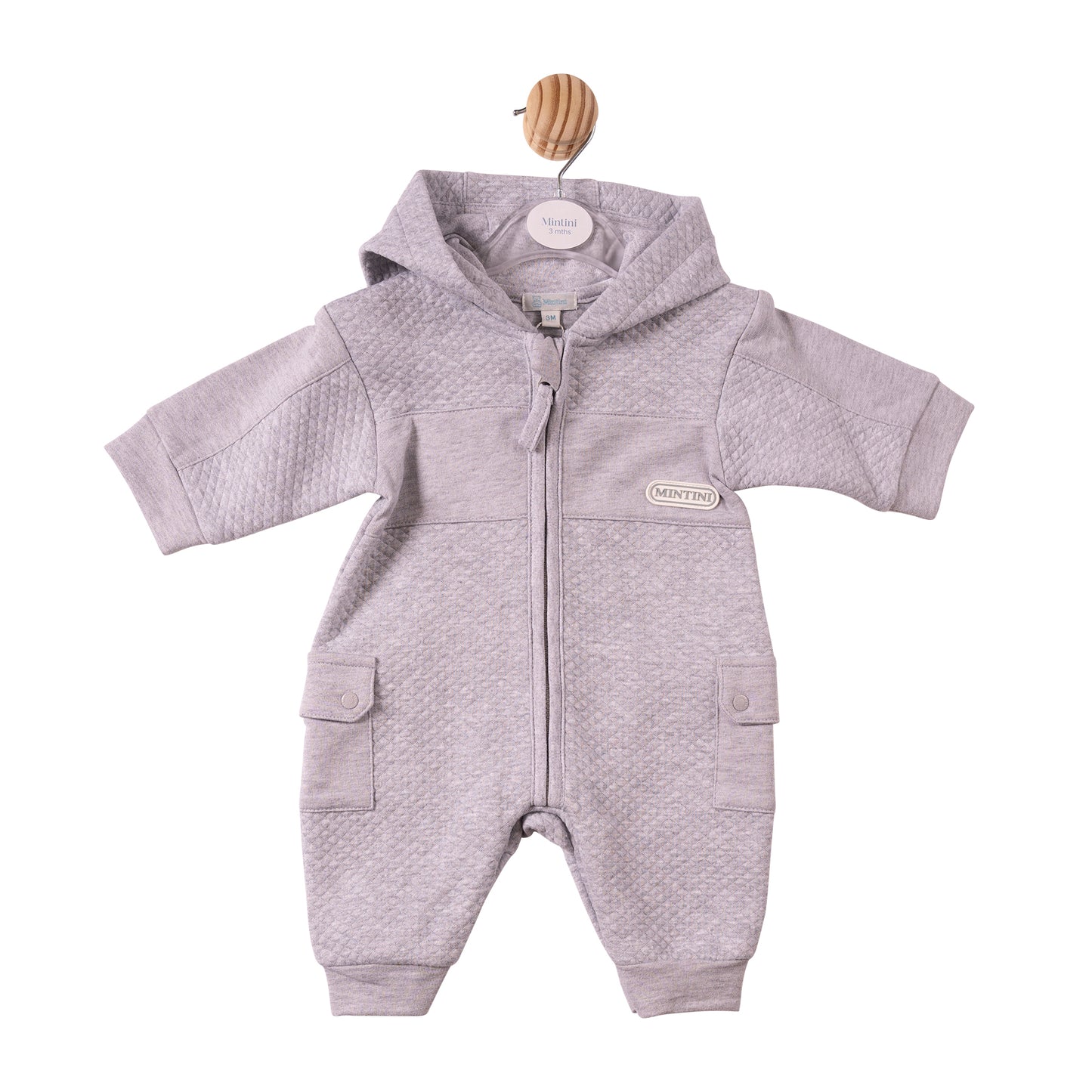 MB7398 - Romper - Grey - Square Jacquard - Pre Order