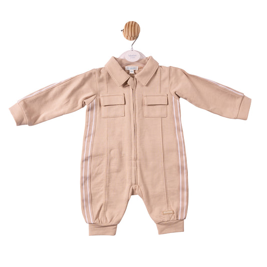 MB7410 - Romper - Beige - Woven Tape - Pre Order
