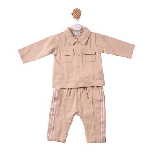 MB7412B - Shirt & Trouser - Beige - Woven Tape - Pre Order