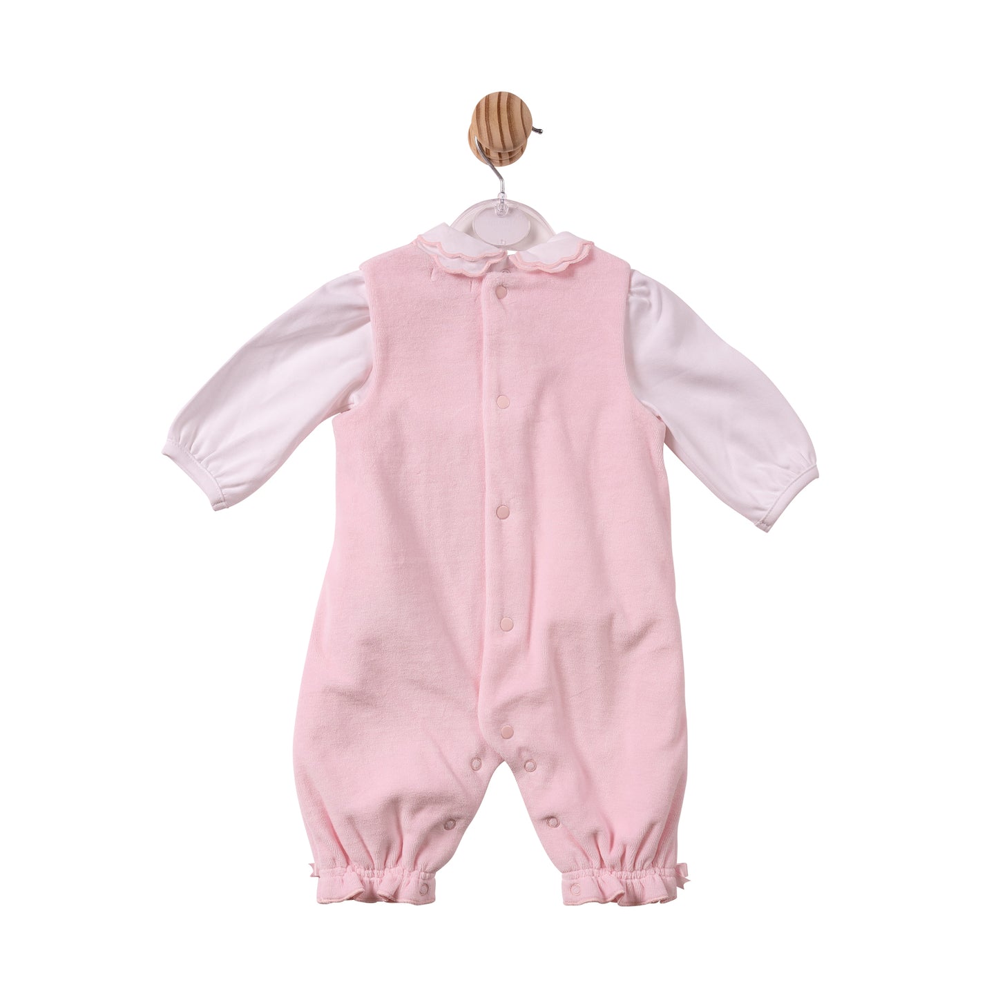 MB7421- Top & Dungaree- Pink - Smocking- Pre Order