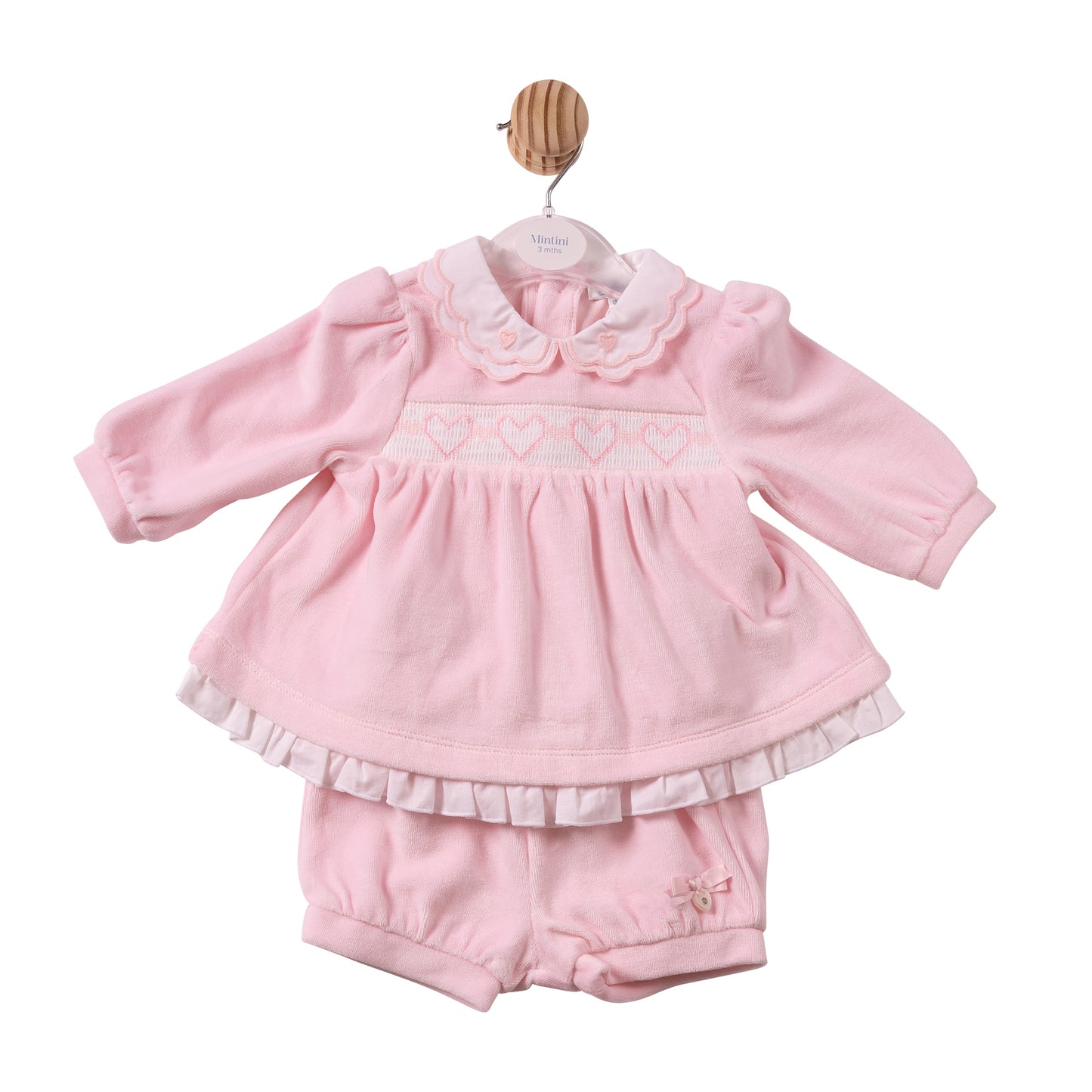 MB7422A- Top & Bloomer- Pink - Smocking- Pre Order