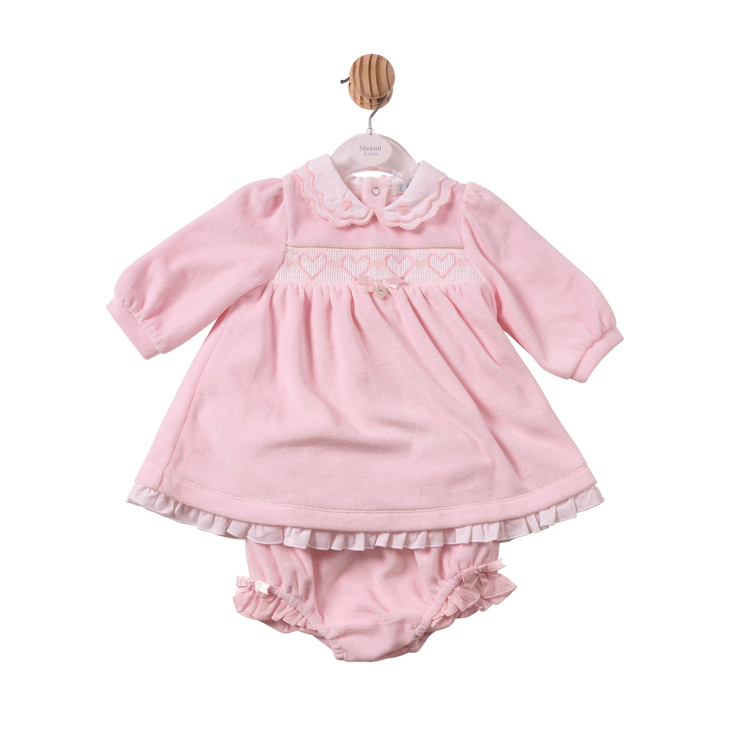 MB7423A- Dress & Pant- Pink - Smocking- Pre Order