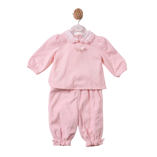MB7425A- Top & Trouser- Pink - Smocking- Pre Order