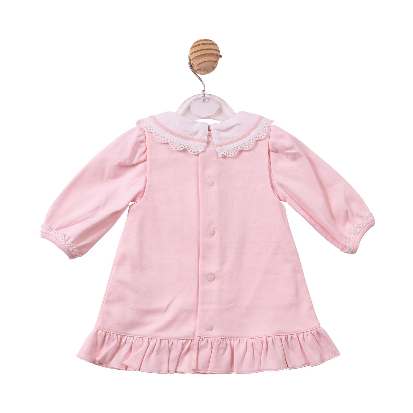MB7434 - Top & Pinafore - Pink - Lace/Interlock - Pre Order