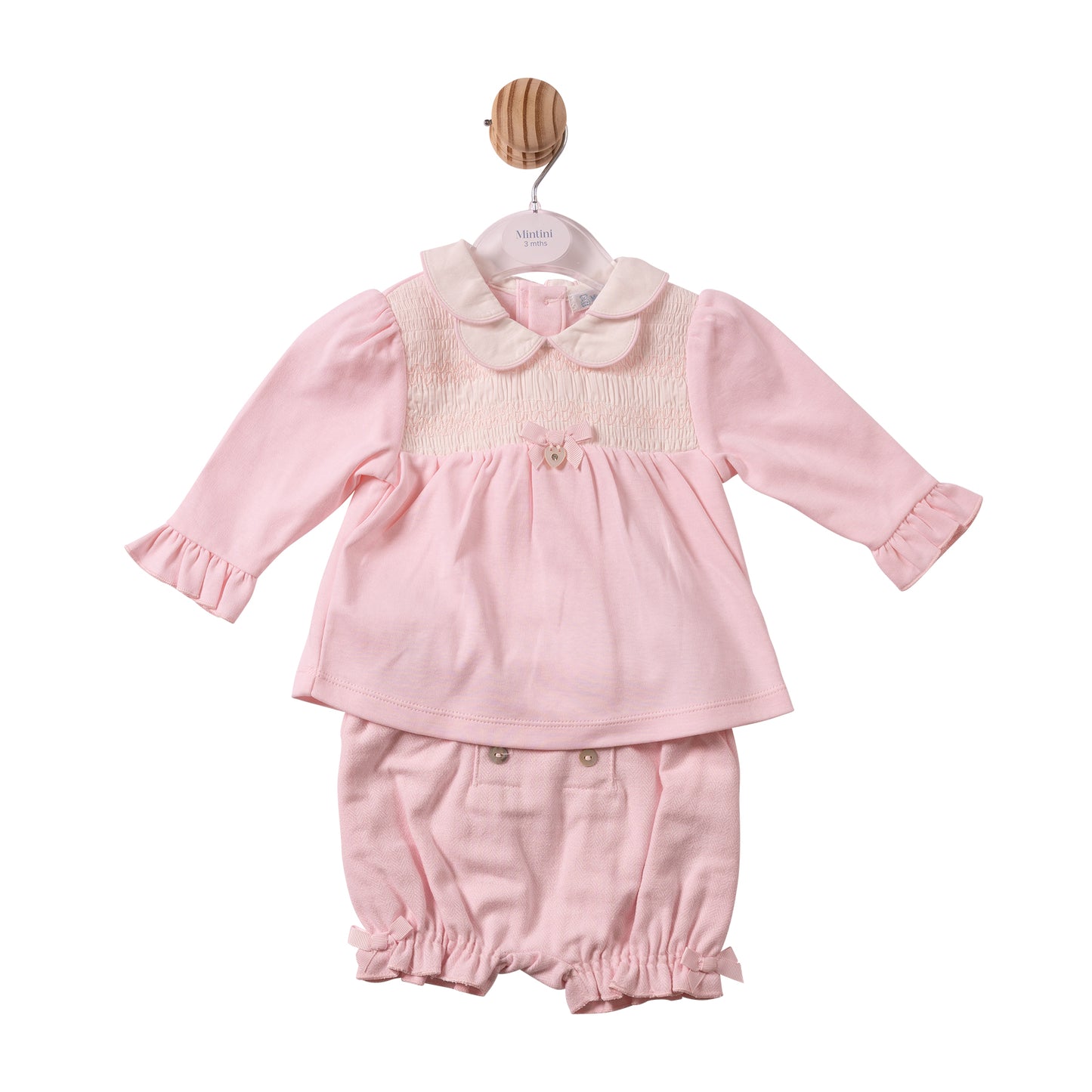 MB7446 - Top & Bloomer Short - Pink - Herringbone- Pre Order