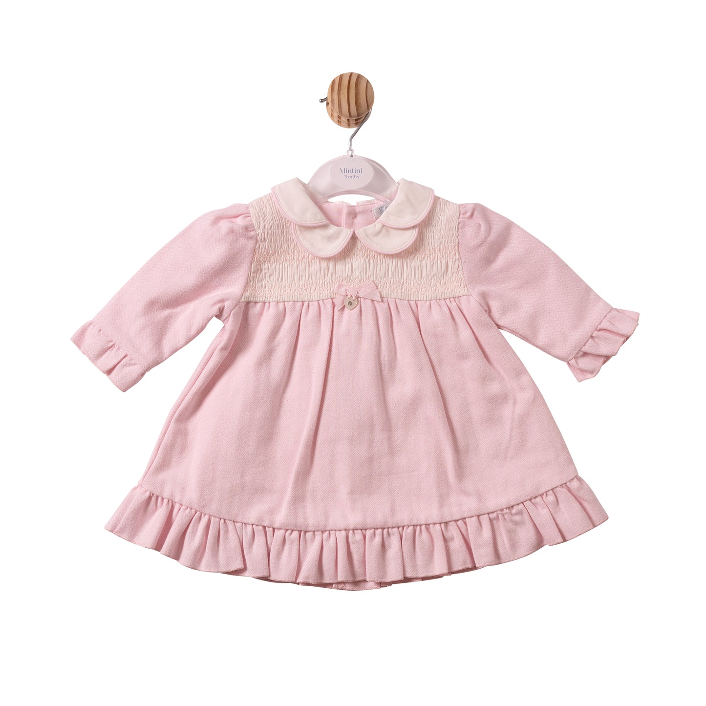 MB7448 - Dress - Pink - Herringbone- Pre Order