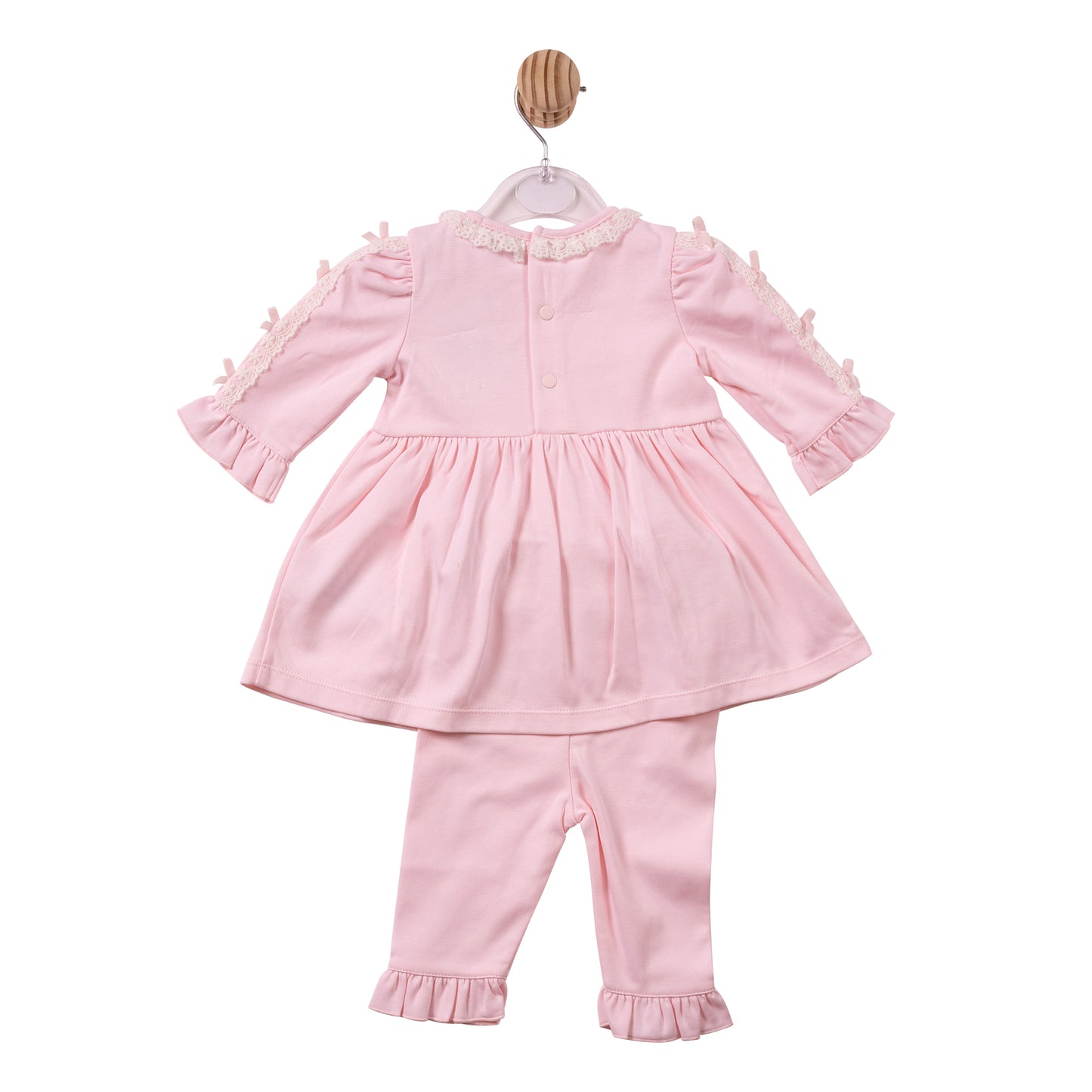 MB7468A - Dress & Legging - Pink - Lace/Bows - Pre Order