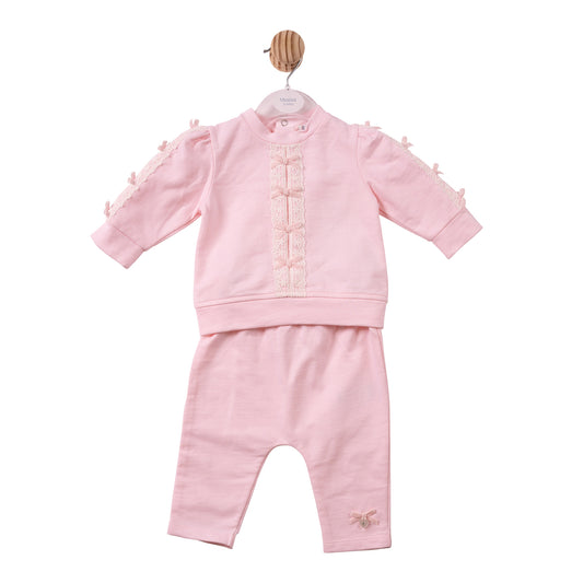 MB7470B - Jogset - Pink - Lace/Bows - Pre Order