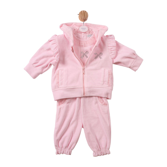 MB7498B - Jogset - Pink - Diamante Bow - Pre Order