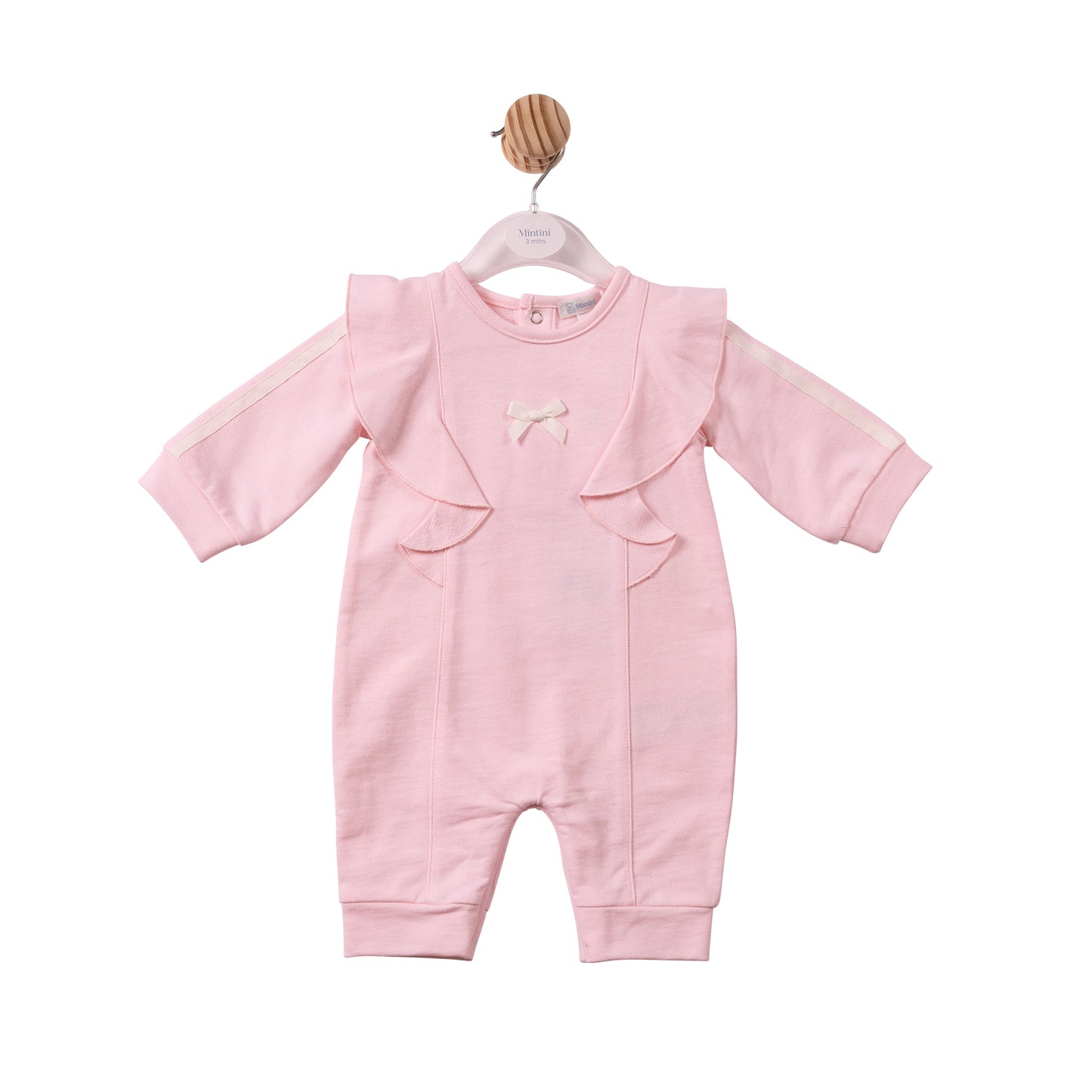MB7507 - Romper - Pink - Grograin Ribbon Trim - Pre Order