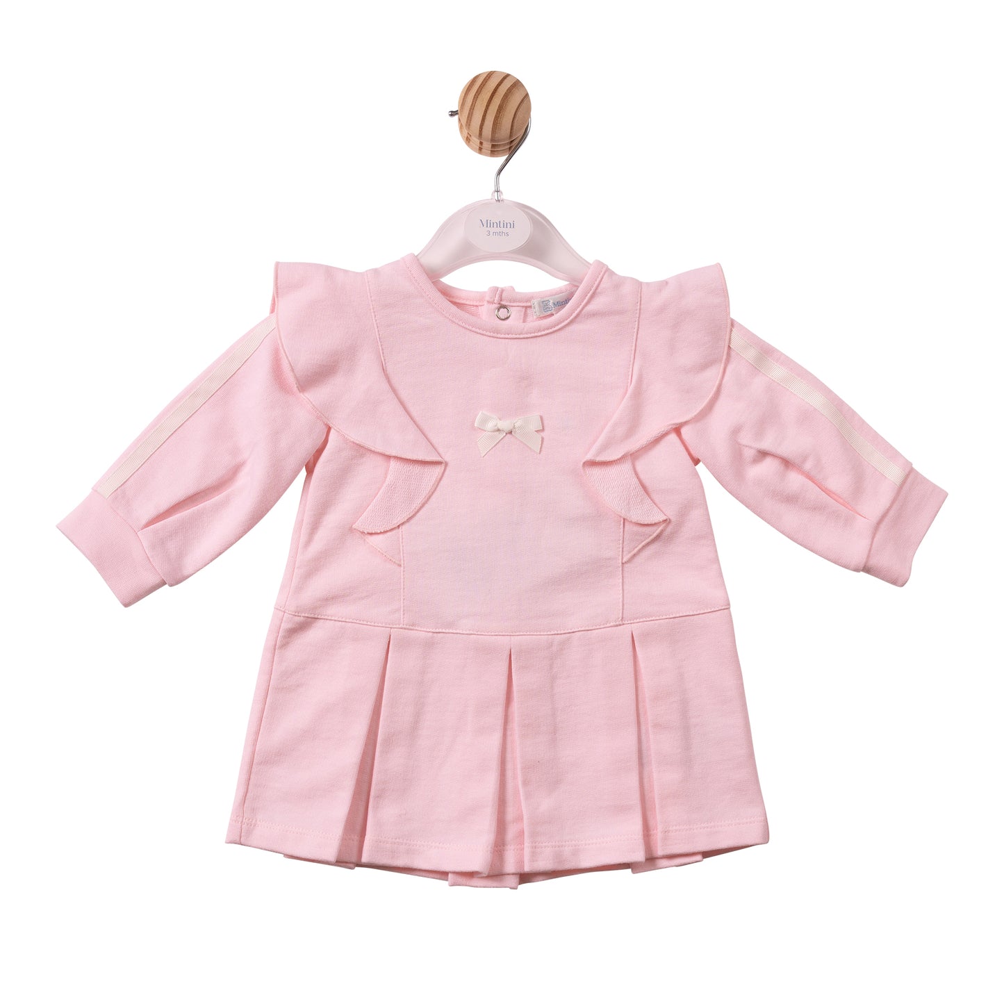MB7508A - Dress - Pink - Grograin Ribbon Trim - Pre Order