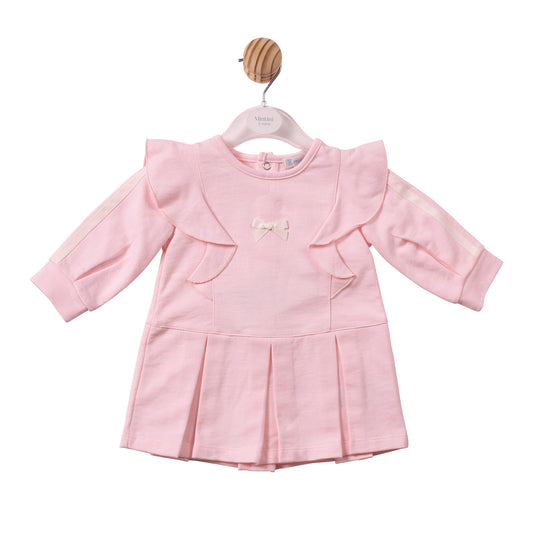 MB7508A - Dress - Pink - Grograin Ribbon Trim - Pre Order
