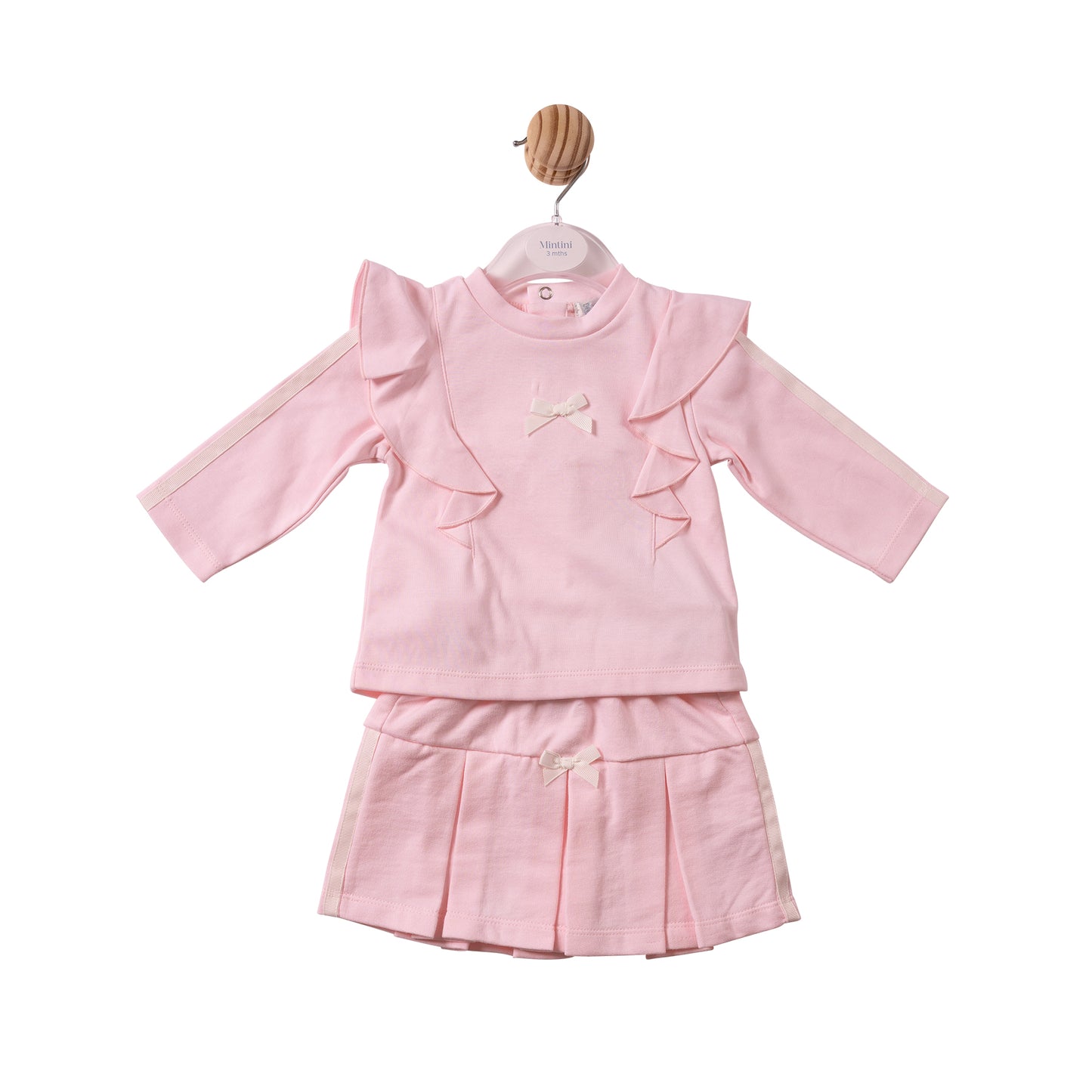 MB7509 - Top & Skirt - Pink - Grograin Ribbon Trim - Pre Order