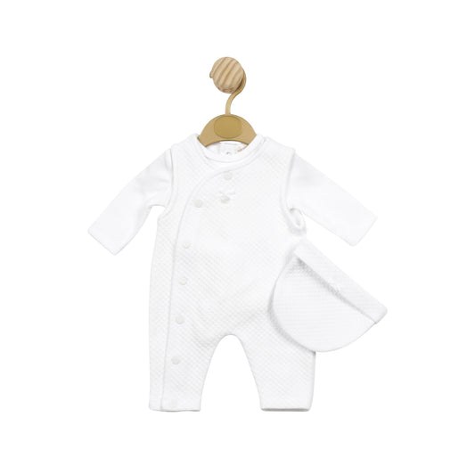 MB5136 | Body, Dungaree & Hat - White - In Stock